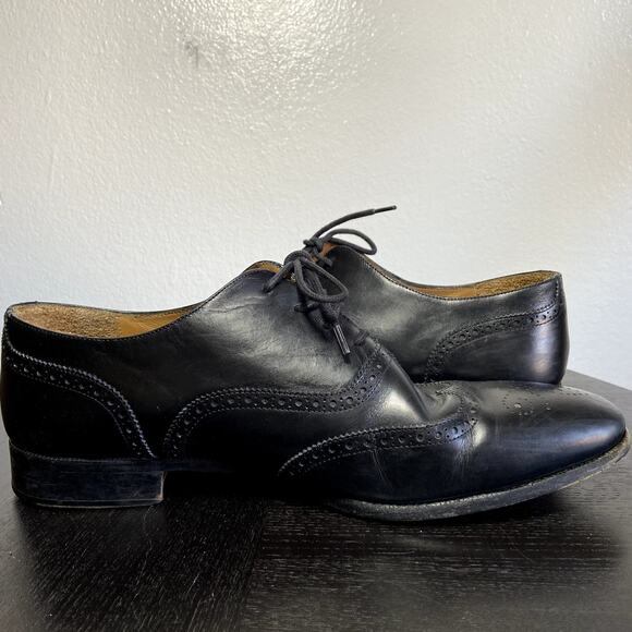 Jack Erwin Leather Oxford Brogues Wingtip Dress Shoes Black 12.5 main image 6